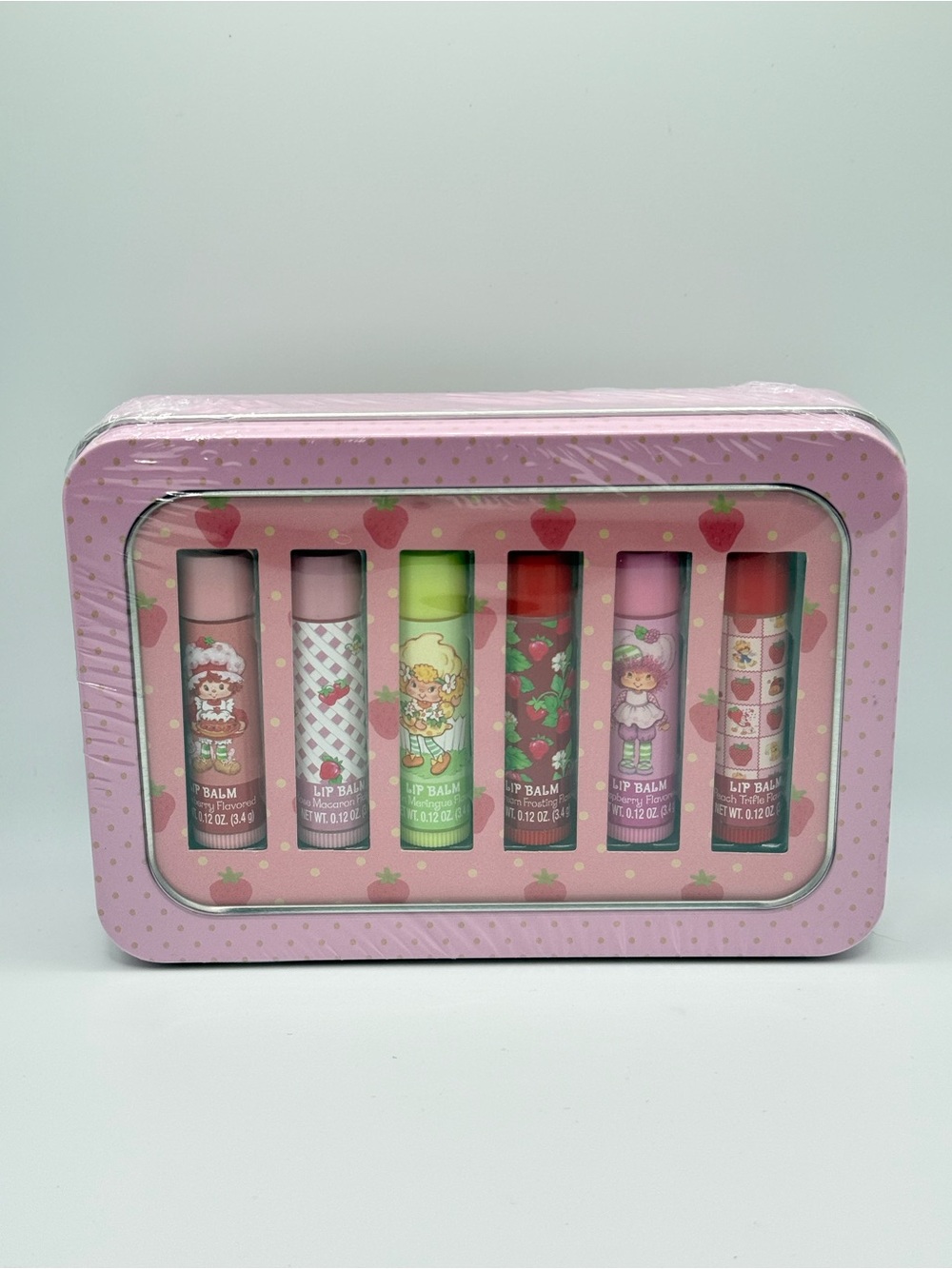 Strawberry Shortcake 6-Piece Flavored Lip Balm Set in Collectible Tin Gift - Picture 2 of 4